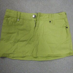 Lime Green Roxy Mini Skirt